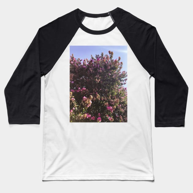 Purple floral tree in San Fernando Valley Baseball T-Shirt by offdutyplaces